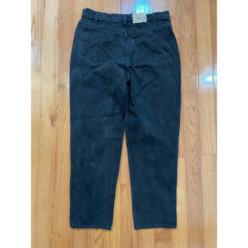 Levi's 545 Loose Jeans Mens 40x34 Black Cotton Vintage USA Orange Tab Baggy 90s
